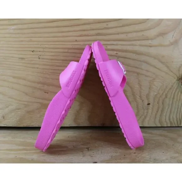 Birkenstock Sandals 9 Women Pink Madrid Buckle Slip On EVA Shoes - Picture 4 of 6